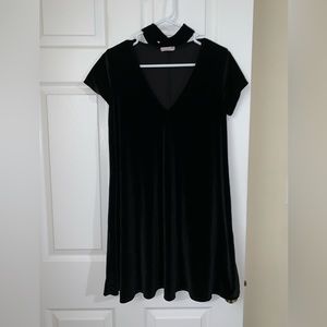 Anthropologie Maronie Black Velvet Dress-size M
